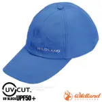 【荒野 WILDLAND】新款 中性抗UV透氣棒球帽.防晒遮陽帽.鴨舌帽.休閒帽/UPF50_W1013 地中海藍