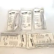 5 Pairs No Ties Shoelaces Size Large White Silver Stretch Tieless Elastic Curly