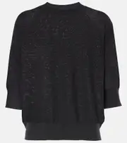 [Dries Van Noten] Dries Van Noten Knitted wool top AU 8 black