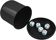Dice Cup Set - Dice and Cup Set - Funny Dice Cup Games, Dice Stacking Cup with 5 Dices, Family Dice Game for, Birthday
