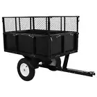 Tipping Trailer Gardening Plants Tools Transport Tow Trailer Trolley Load 300kgs
