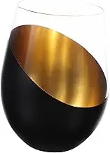 NAMOARLY Stemless Egg Glass Elegant Decorative Cocktail Cup Clear Whiskey Wine Glass for Home Office Parties for Ice Wine