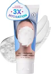 Vegan Aqua Facial Deep Cleanse Foaming Cleanser - Hydrating Gentle Exfoliating, Deep Cleansing Effect Formulated with Hyaluronic Acid, Avocado Oil Infused, 150ml / 5.07 Fl Oz (1EA)