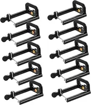 KOMBIUDA 10pcs Adjustable U Clamp Phone Mount for Selfie Stick Secure and Stable Phone Holder Fit Lightweight Design for Travel and Outdoor Use