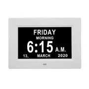 7in Digital Day Clock Auto Dimmable 8 Languages Day Clock With Unabbreviated SPM