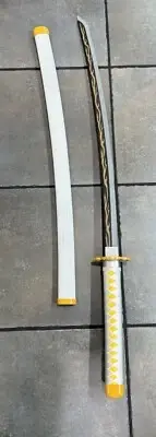 Zenitsu Agatsuma Demon Slayer Katana Sword & Sheath Metal With Led Light