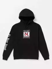 Volcom Schroff X Volcom Mens Fleece hooded Sweatshirt Black Medium NWT $75