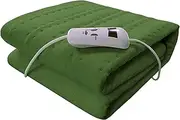 Heating Electric Blanket in Autumn and Winter, Sigle Bed Heated Mattress Cover, with Elasticated Skirt, Fast Heat Up, Machine Washable, Safe for All Night Use,