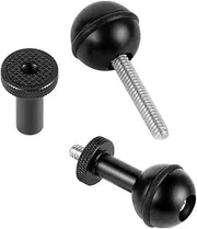 Generic 1inch Ball Head Adapter for Fill Light Bracket Removable Photography Bracket Parts Adjustable Screw Fixed Mount for Camera Underwater Diving, M5 Adapter Black