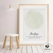 Custom Star Map, Night Sky map, Constellation Print, Nursery Wall Art stars
