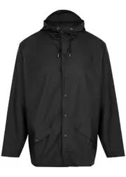 Rains Short Matte Rubberised Raincoat - Black - XL XL