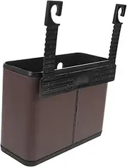 ETHZZLE Car Seat Back Organizer with Tissue Box Trash Bin Stylish Storage for Rear Seat Keeps Car Interior Neat Tidy for Family Trips Minimalist Design