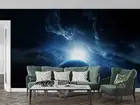 3D Planet Universe Sun Landscape Self-adhesive Removeable Wallpaper Wall Mural