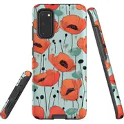 For Samsung Galaxy S20 Tough Protective Cover, Poppy Field