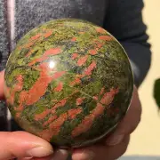 1.62LB Natural Green blossom Ball Quartz Crystal Sphere Reiki Healing