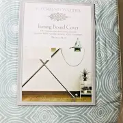 RAYMOND WAITES IRONING BOARD COVER AND PAD BLUE AND WHITE CIRCLES SQUARES NIP