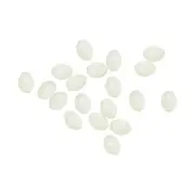 200Pcs 7x5mm Oval Plastic Glow Fishing Beads Tackle Tool, White