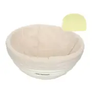 Loyal Banneton Rattan Proofing Basket Round & Liner 20cm & Half Moon Scraper