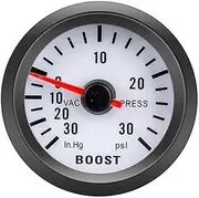SFCPDDZYNE Auto Gauge 2" 52mm Bar Turbo Boost Gauge -1~2 Bar / -30~30 PSI Vacuum Press Meter Analog Black Case Blue LED Boostcontroler Automotive Voltage Boost Meter