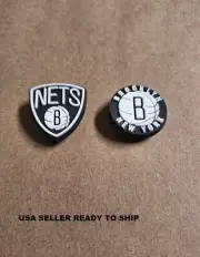 Croc Charms Basketball Brooklyn Nets 2 pieces USA SELLER BB9