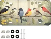 AIXIWAWA License Plate Birds on Tree Print for Automobile Front Rear 12x6 in Standard Aluminum Alloy Metal Car Tags Decorative Plates