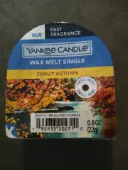 Yankee Candle Sunlit Autumn Wax Melt Single - Sunlit Autumn Wax Melt- Yankee Wax