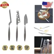 Premium Stainless Steel Cheese Knife Set - 3-Piece Multi-Purpose, Dishwasher ...
