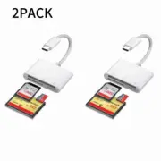 2PACK USB C SD Card Reader USB C to SD CF Card Reader 3 in 1