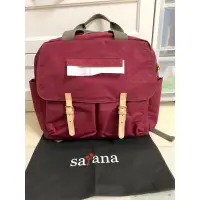 在飛比找蝦皮購物優惠-satana 經典托特型後背包 媽媽包(酒漬紅)