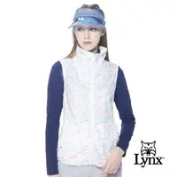 在飛比找momo購物網優惠-【Lynx Golf】女款滿版LYNX英文草寫字樣印花剪裁配