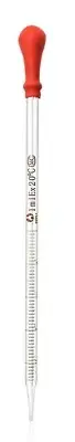1ml Glass Graduated Dropper Pipettes Lab Dropper with Red Rubber Cap and Scale