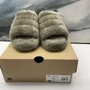 UGG Women's Fluff Yeah Slide Slipper 1095119 Burnt Olive New! Size 6