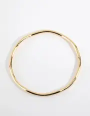 Gold Plated Thin Wavy Bangle