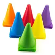 30 Pack 7 Inch Plastic Traffic Cones, Sport Training Agility Field Marker Cone