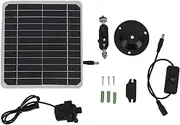 50W Solar Powered Water PUM P, Solar Pump for Pond, 24 Hour Solar Panel Kit, Water Fountain Pump Kit with Switch Adjustment for Bird Bathing Fish Tanks
