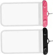 [OKUMEYR] 2pcs Mobile Waterproof Bag Double Wallet Water Proof Phone Case Impermeable Breathable Duffle Waterproof Bag for Phone Travel Mini Water Proof Backpack Bags Holder Cooler PVC、abs