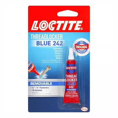 Threadlocker Blue 242 - Removable Thread Lock Glue for Nuts, Bolts 6 Ml, 1 Pack