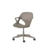 Herman Miller Zeph Chair – Glacier, Fixed Arms, Upholstered Seat - Fast Delivery