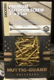 5 Lbs. Huttig-Guard 3” x #9 Pro Outdoor Decking Screw T-25 Star Drive Tan
