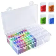 Portable Craft And Storage Case: 64/84 Grids for Beads, Jewelry, Seeds, And more