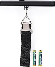 Salter SA00640BFEU12 Stainless Steel Luggage Scale - Digital Travel Scale Compact Luggage Scale, 50kg Capacity, Easy Grip Handle, Tare Function, Portable, Saving Excess Baggage Fees