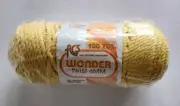 Vtg Wonder Twist 100% Textured OLEFIN Fiber Macrame Cord 6 mm yellow 100 yds USA