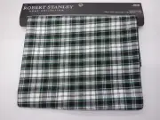 ROBERT STANLEY GREEN BLACK TARTAN PLAID TABLE RUNNER 72" X 14" NEW #22202