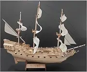 1 130 Sailboat Model for Black Pearl Kit Sail Kit Wooden Assembly Puzzle Family Leisure Desk Decoration