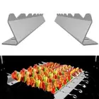 Skewers Rack Set Flat Skewers Reusable Kabob Skewer for Meats Chicken BBQ