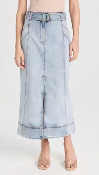 在飛比找Shopbop優惠-[Aje] Embrace Denim Midi Skirt