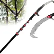 Telescopic Pole Saw, High Branch Shear Multi-Function Hand Saw, Tree Pruner Pole Extendable Limb Saw, and Trimmer Working
