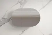 750-1500mm ROSY Semi Matte White Oval Bathroom Mirror Storage Shaving Cabinet