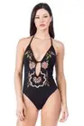 Kenneth Cole Reaction Embellished Plunge Mio One Piece Swimwear Sz S 151378