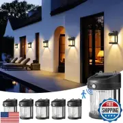 PEVOROS Porch Lights, 6 Pack Wall Solar Lights Outdoor, Solar Motion with 3 M